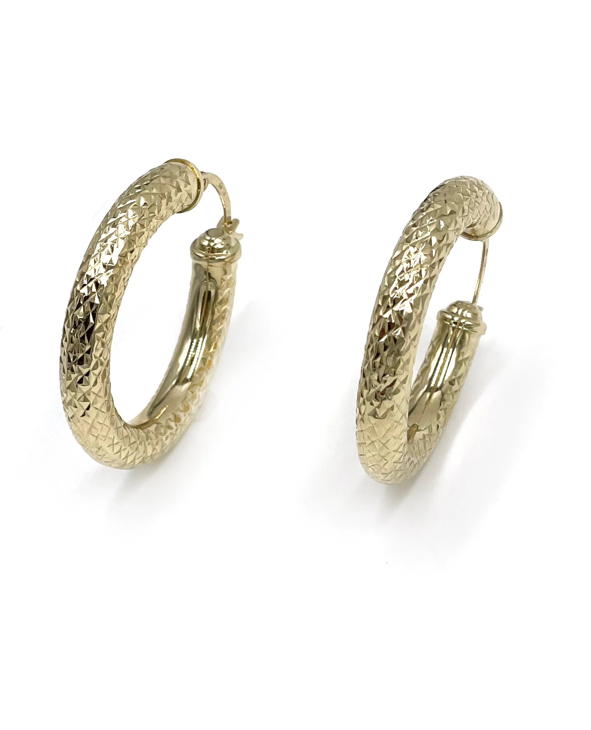 14K Yellow Gold Hoop Earrings
