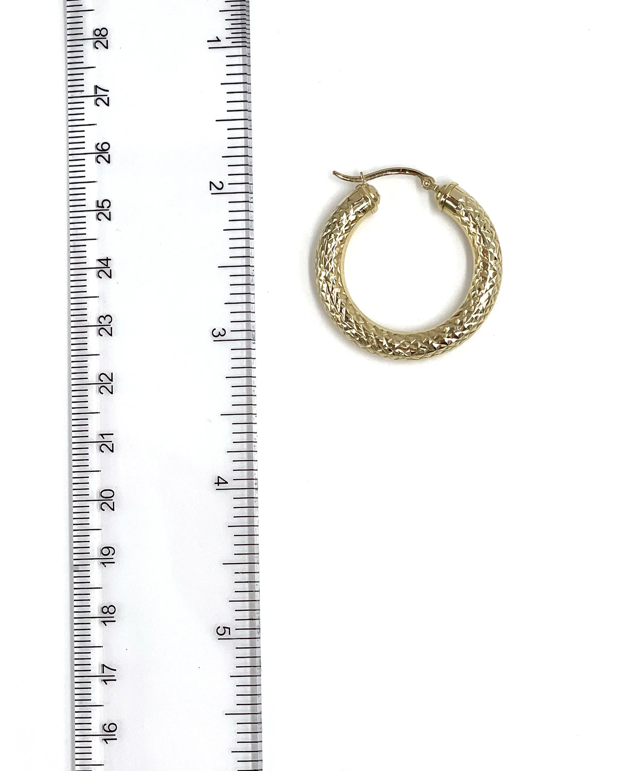 14K Yellow Gold Hoop Earrings