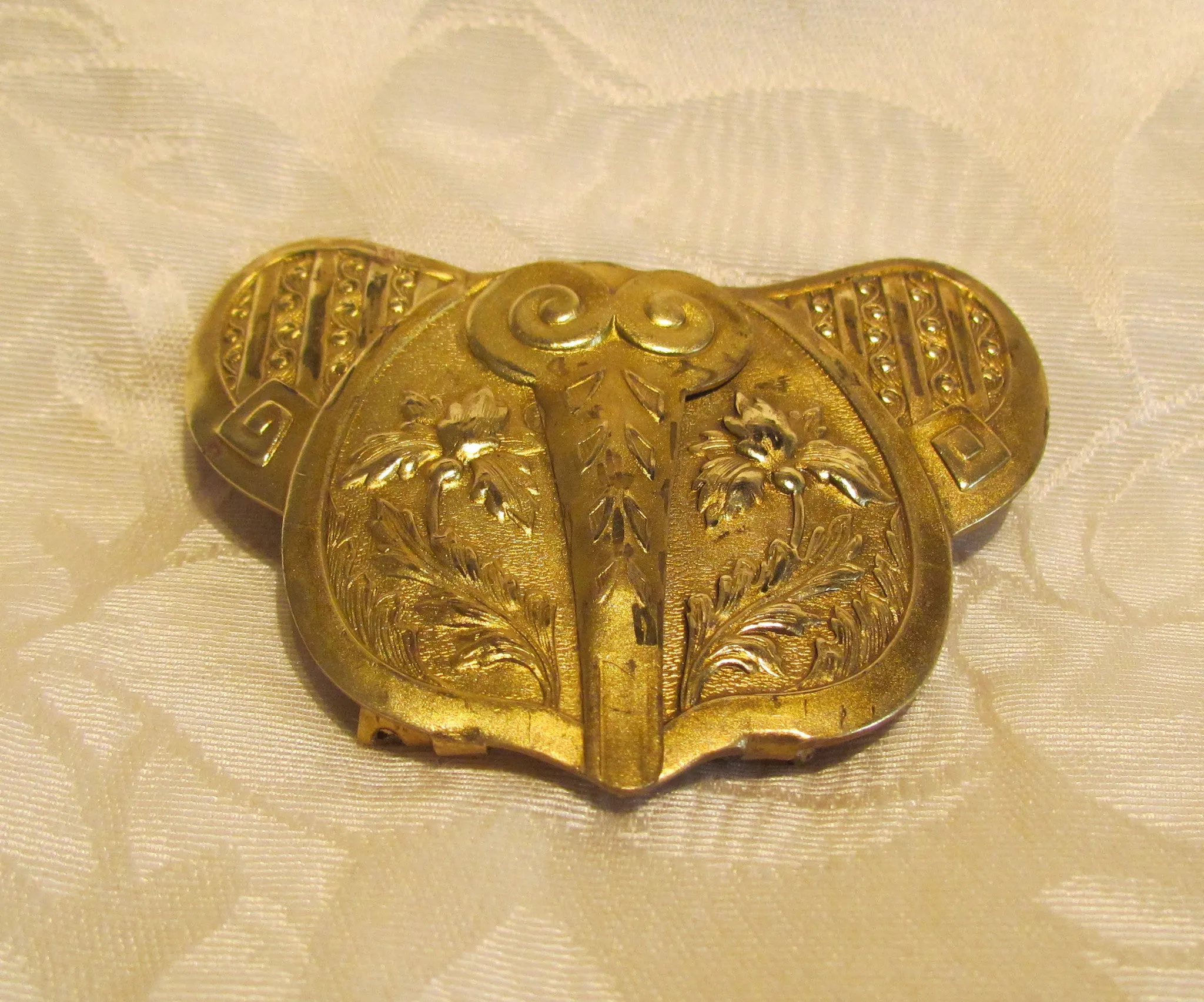 1908 Elephant Belt Buckle Edwardian Iris Gold Buckle