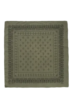 1930s Bandana, Regen Silk, Avocado