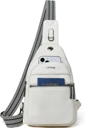 7L Sling Bag For Women Men Crossbody Shoulder Tote Blet Bags Backpack Fanny Pack Travel Purse Faux Leather