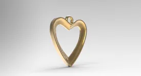 Abigail Heart Pendant *10k/14k/18k White, Yellow, Rose, Green Gold, Gold Plated & Silver* Love Friendship Women Girl Charm Necklace Gift