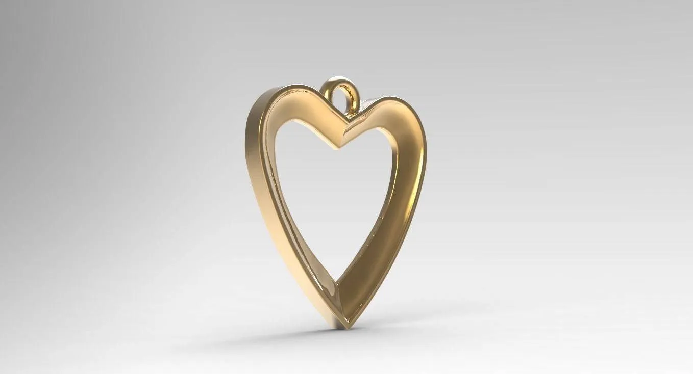 Abigail Heart Pendant *10k/14k/18k White, Yellow, Rose, Green Gold, Gold Plated & Silver* Love Friendship Women Girl Charm Necklace Gift