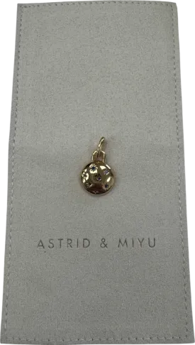 Astrid & Miyu Yellow 18k Gold Plated Silver Charm With Crystals