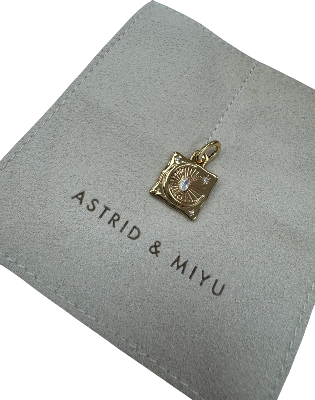 Astrid & Miyu Yellow 18k Gold Plated Silver Crystal Charm