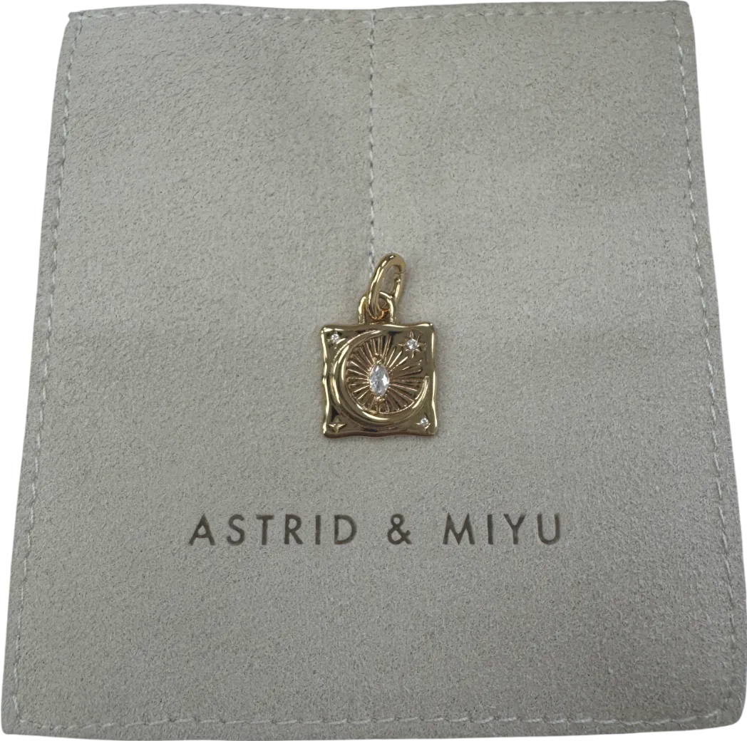 Astrid & Miyu Yellow 18k Gold Plated Silver Crystal Charm