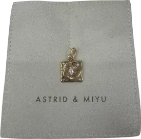 Astrid & Miyu Yellow 18k Gold Plated Silver Crystal Charm