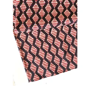 Bandana - Block Print Red Black Diamond Cotton Table Napkin