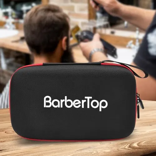 Barber Tool Bag,Case Compatible with Hair Clipper Barber, Clipper Bag for Barbers,Travel Storage Organizer for Comb Cutting Guide, Clipper Blade Oil, Cleaning Brush and Other Grooming Kit (Small)