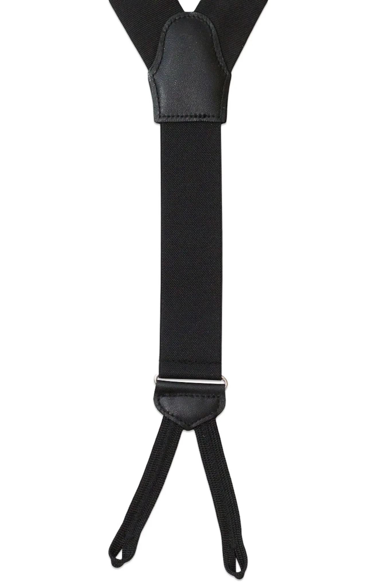 Black Satin Silk Suspenders
