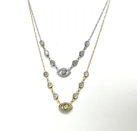 Bling and Paved Evil Eye Necklace