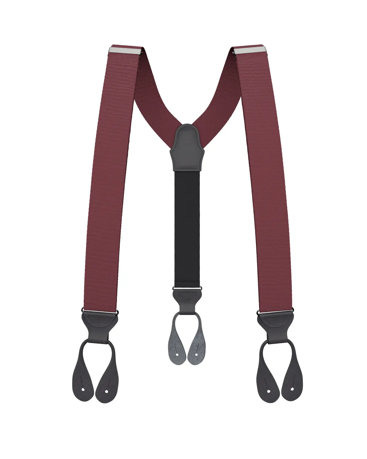 Burgundy Grosgrain Suspenders