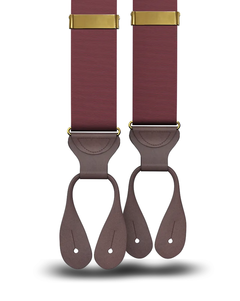 Burgundy Grosgrain Suspenders
