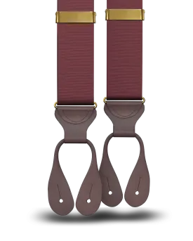 Burgundy Grosgrain Suspenders
