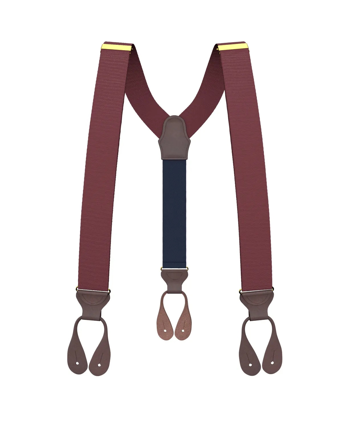Burgundy Grosgrain Suspenders