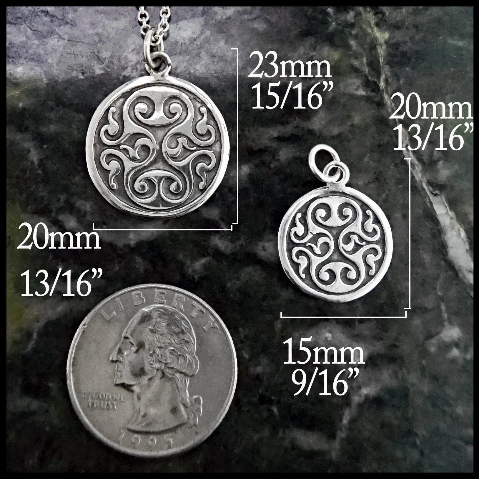 Celtic Spiral Heart Pendant