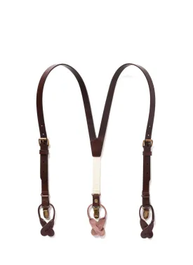 Chestnut Java (Kids) - Brown Leather Suspenders