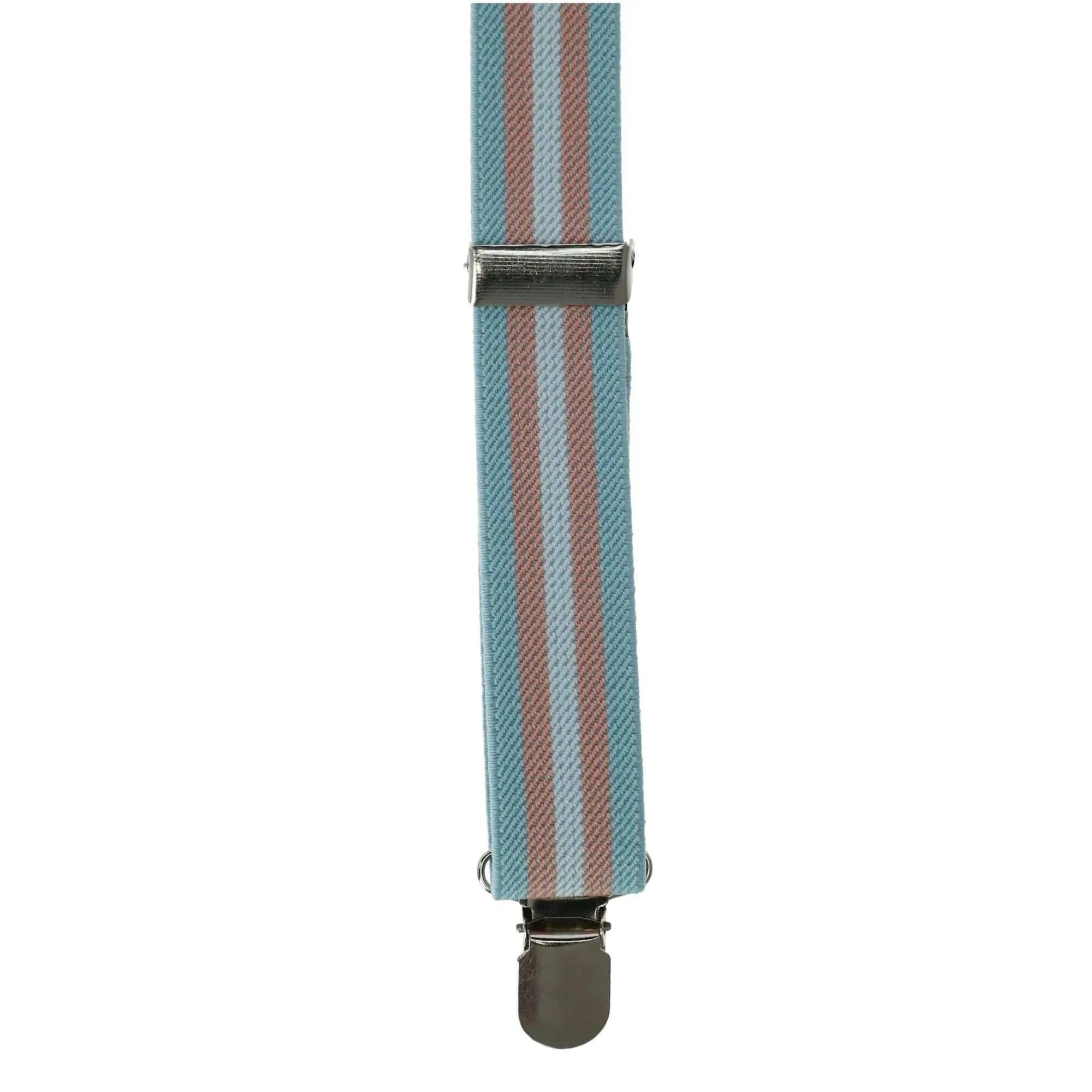 CTM® Stripe Trans Pride Clip-End Suspenders