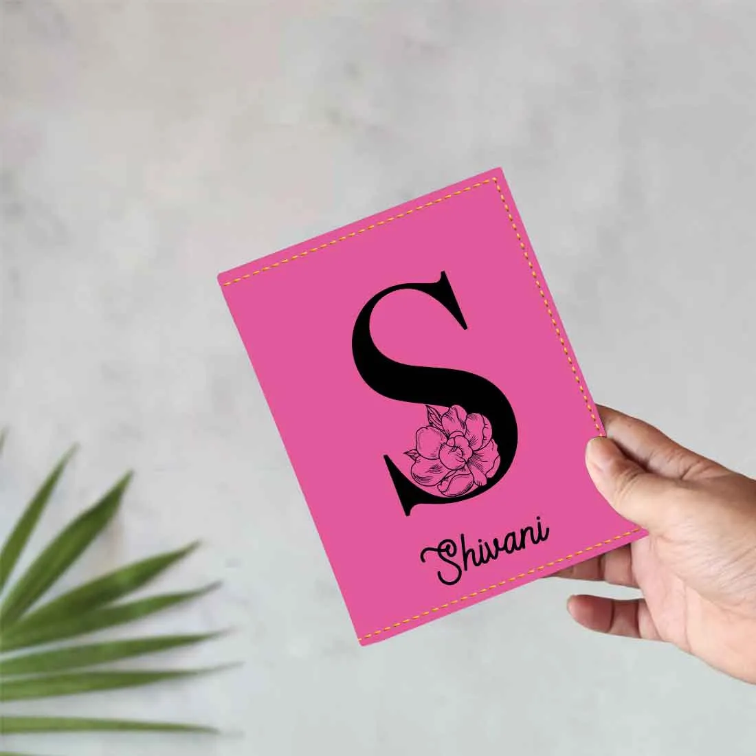 Custom Name on Passport Cover Holder Faux Leather Covers for Passports - Initial Name