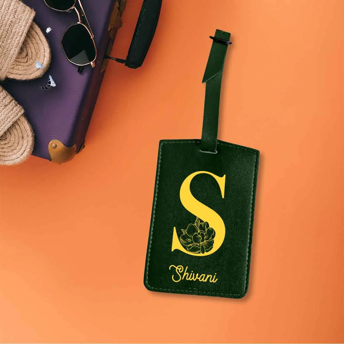Custom Name on Passport Cover Holder Faux Leather Covers for Passports - Initial Name