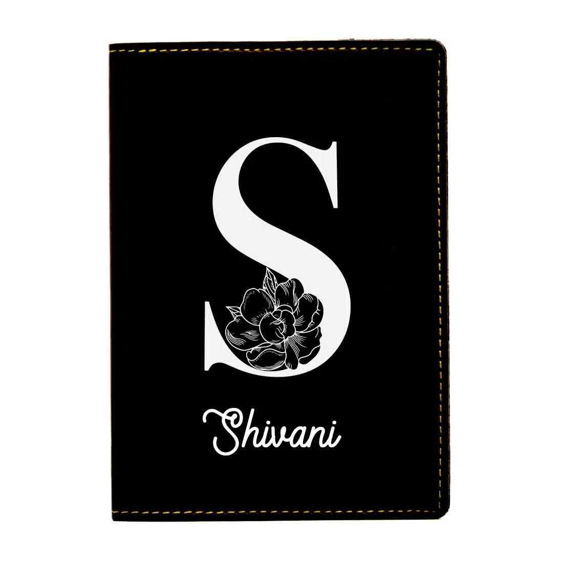 Custom Name on Passport Cover Holder Faux Leather Covers for Passports - Initial Name