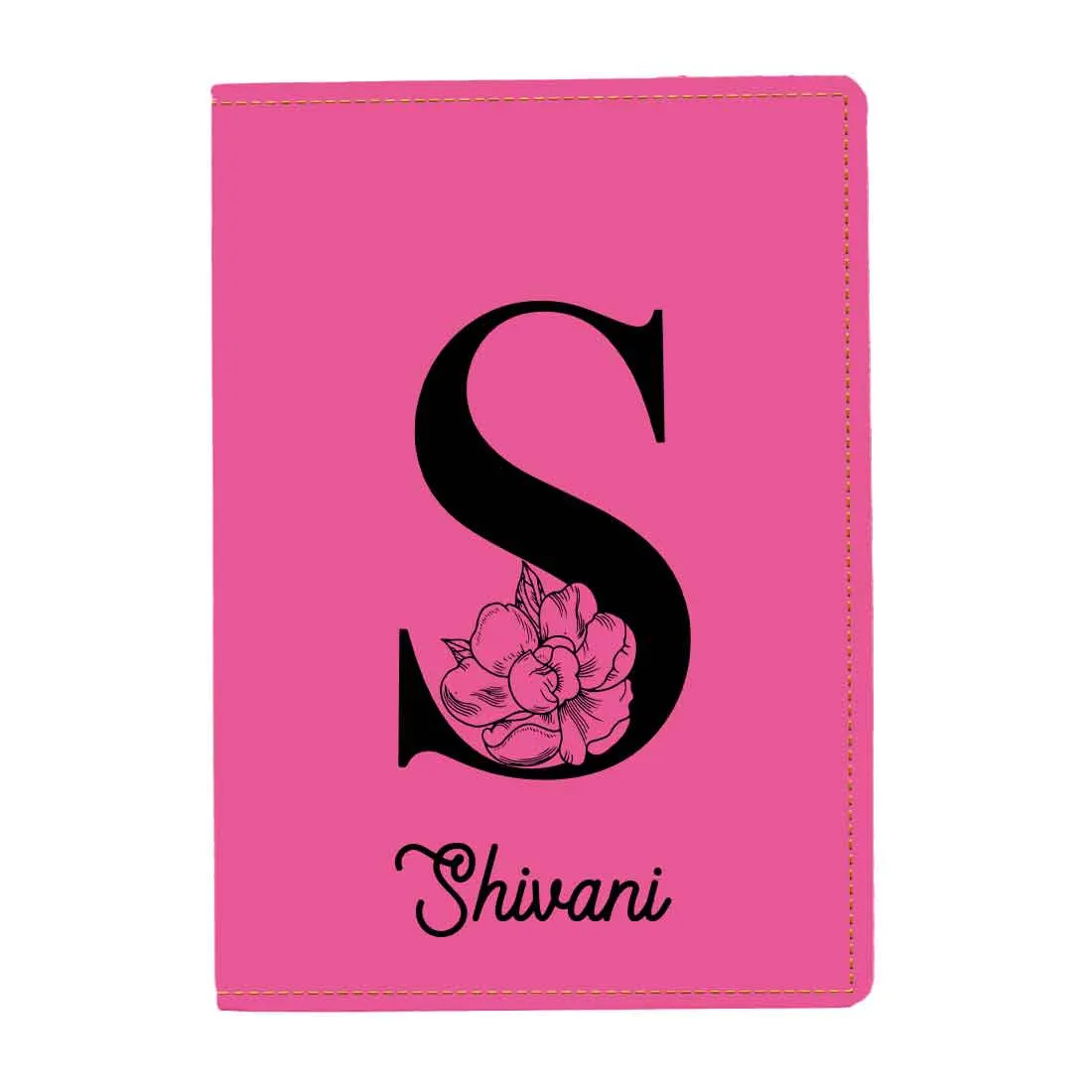 Custom Name on Passport Cover Holder Faux Leather Covers for Passports - Initial Name