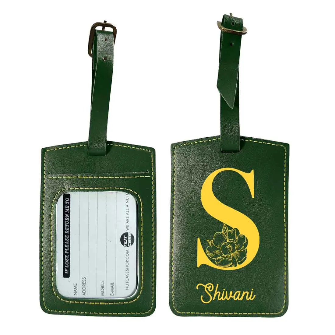 Custom Name on Passport Cover Holder Faux Leather Covers for Passports - Initial Name