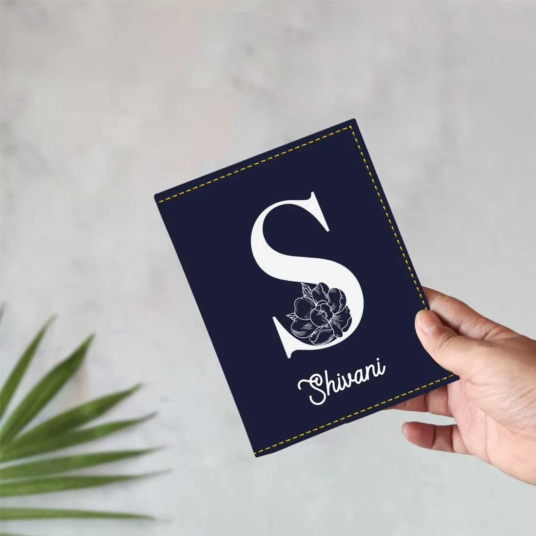 Custom Name on Passport Cover Holder Faux Leather Covers for Passports - Initial Name