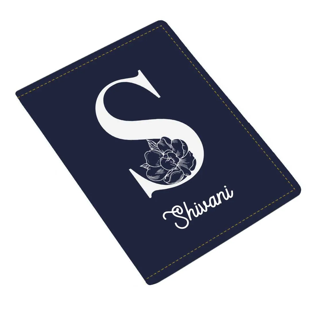 Custom Name on Passport Cover Holder Faux Leather Covers for Passports - Initial Name