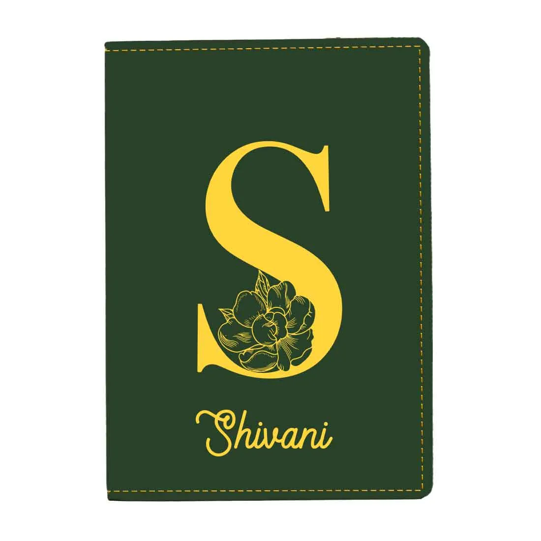 Custom Name on Passport Cover Holder Faux Leather Covers for Passports - Initial Name