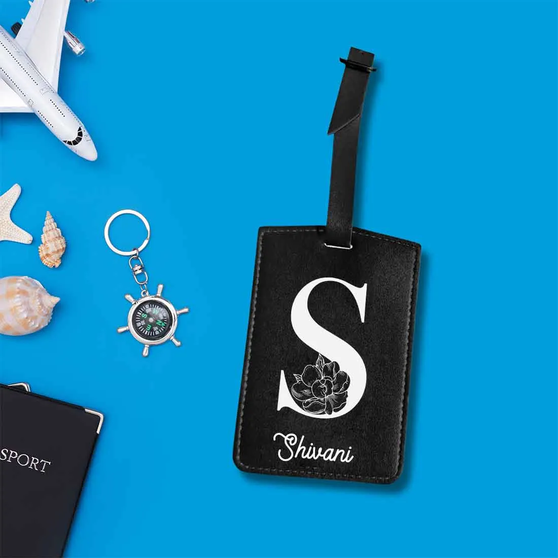 Custom Name on Passport Cover Holder Faux Leather Covers for Passports - Initial Name