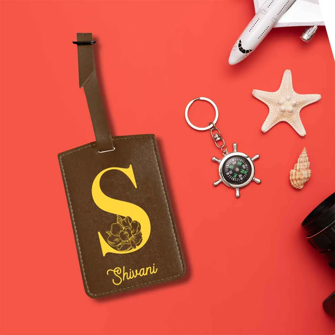 Custom Name on Passport Cover Holder Faux Leather Covers for Passports - Initial Name