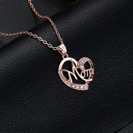 Dual Heart Crystal Mom Pendant