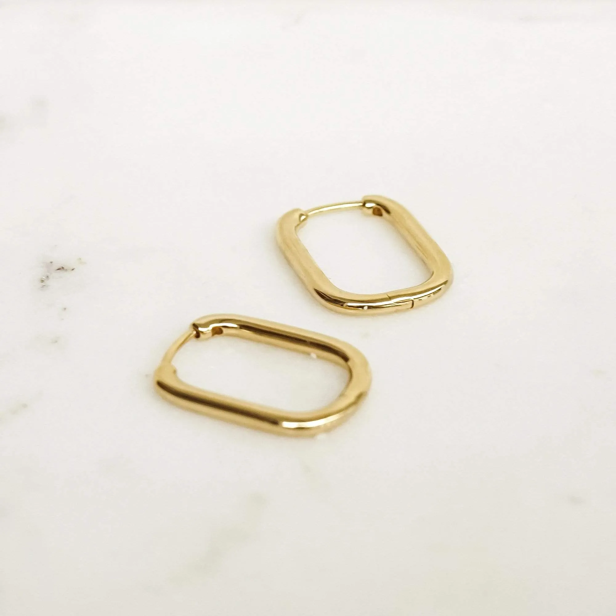 Estée Lalonde Maxi Square Hoop Earrings 18ct Gold Plate