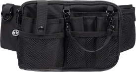 First Lifesaver Nurse Fanny Pack with Multi-Compartment and Tape Holder For Nurses and Nursing Students (Black)