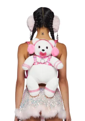 Frosty Cuddle Baby Bear Backpack
