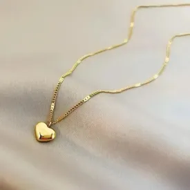 Geometric Heart-Shaped Love Pendant Necklace for Couples