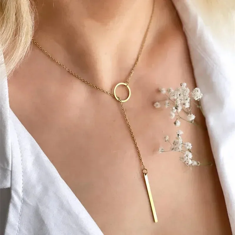 Geometric Heart-Shaped Love Pendant Necklace for Couples