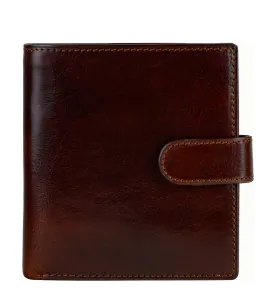 Leather Bifold Wallet with a Snap Closure - Ironweed