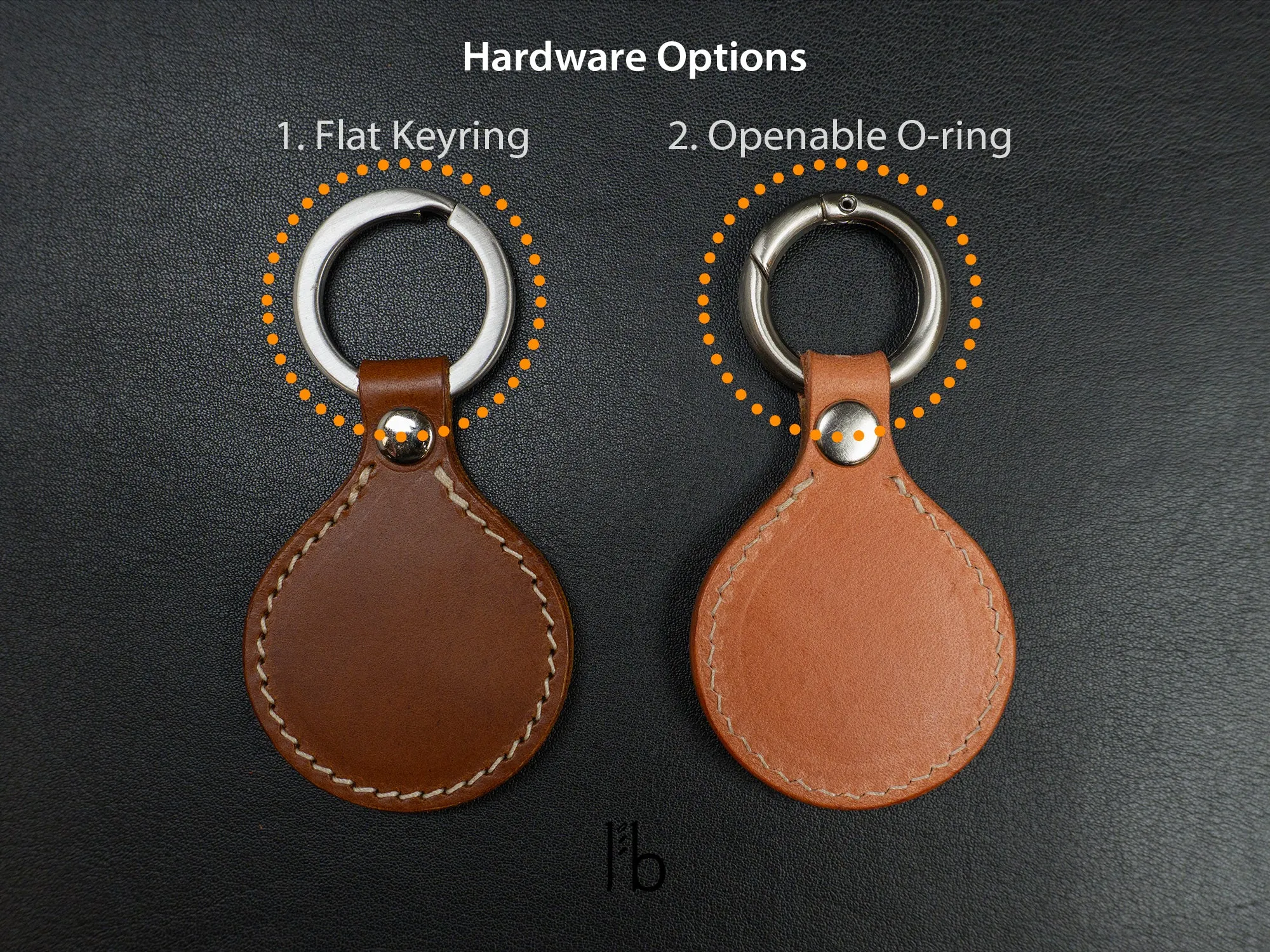 Leather Keychain [BW]