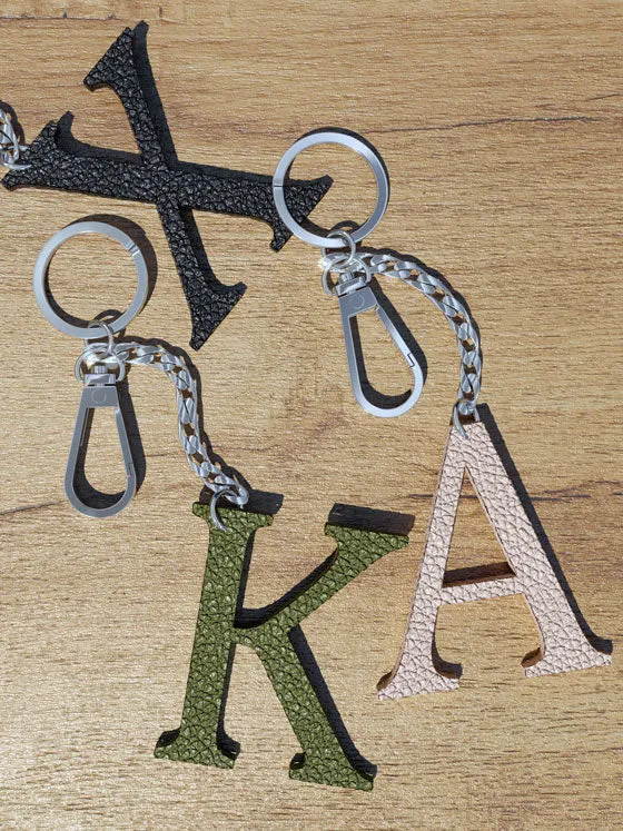 Leather Keychain Charm