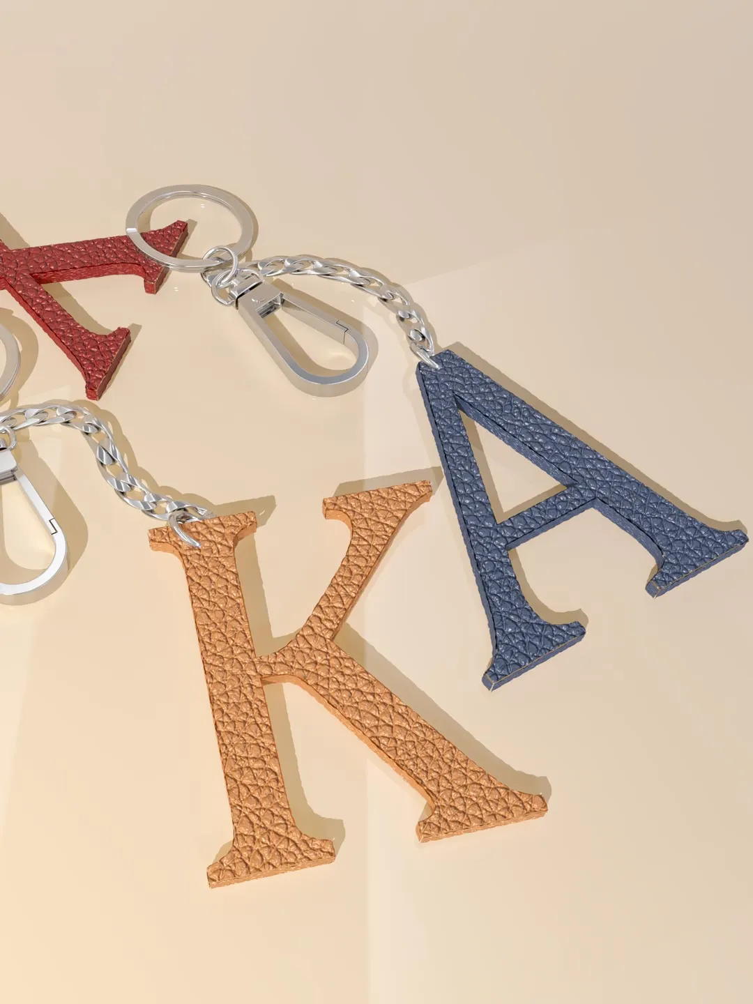 Leather Keychain Charm