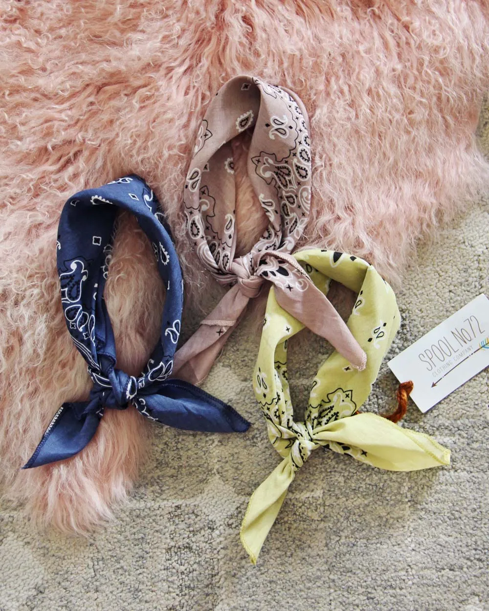 Luxe Cotton Bandana in Blue