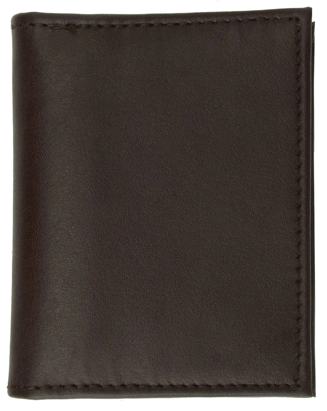 Mens Lambskin Leather Small Center Flap Credit Card Holder 74 (C)