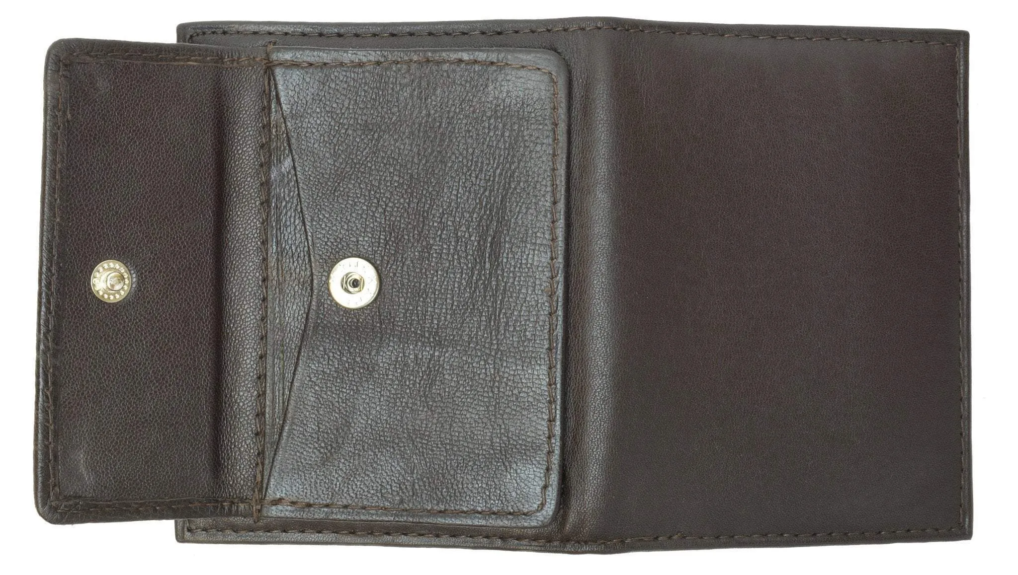 Mens Leather Lamb Mini Bifold Wallet Coin Pouch ID 79 (C)