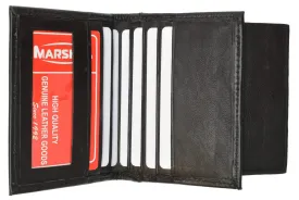 Mens Leather Lamb Mini Bifold Wallet Coin Pouch ID 79 (C)