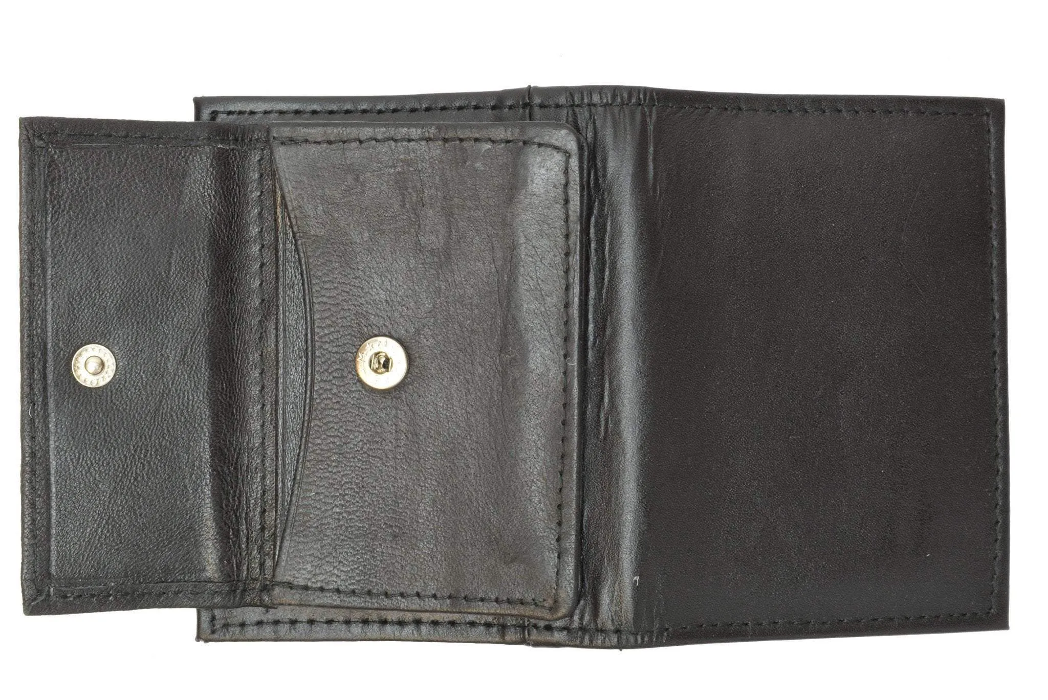 Mens Leather Lamb Mini Bifold Wallet Coin Pouch ID 79 (C)