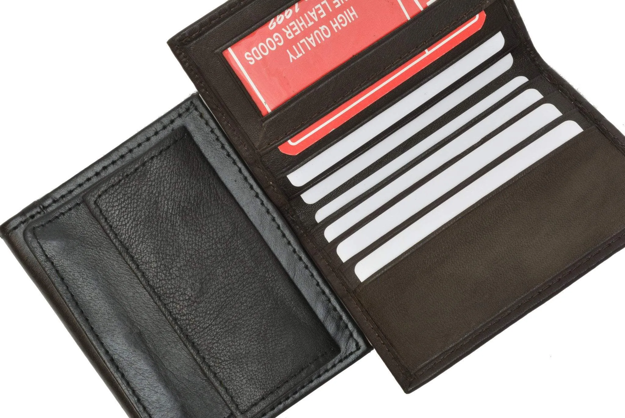 Mens Leather Lamb Mini Bifold Wallet Coin Pouch ID 79 (C)