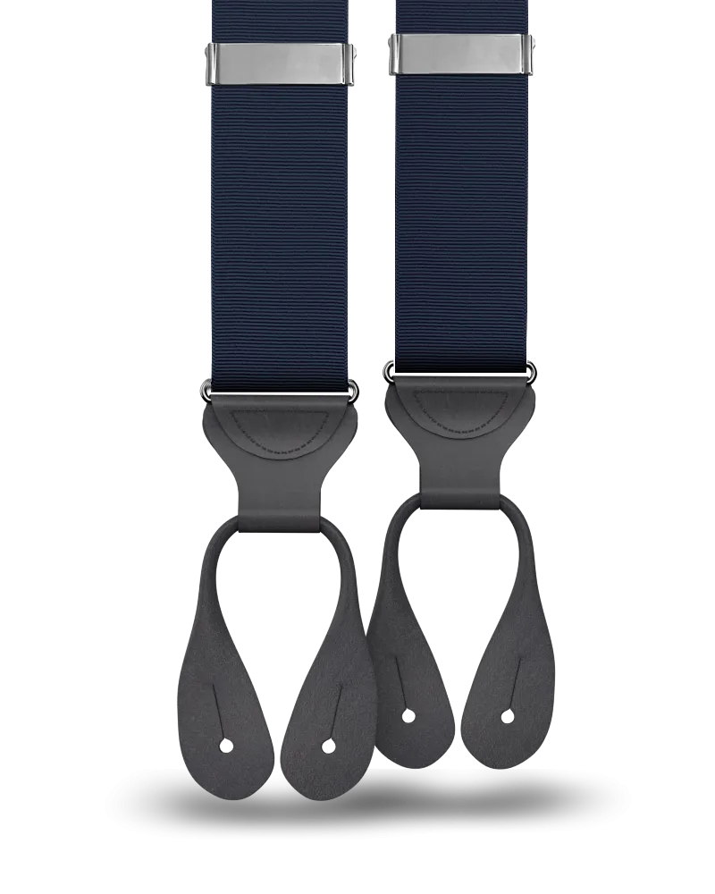 Navy Grosgrain Suspenders