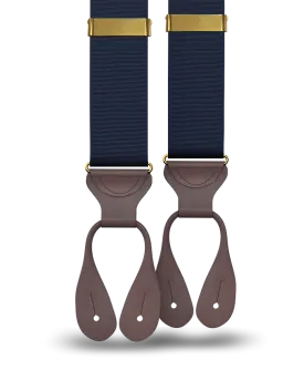 Navy Grosgrain Suspenders